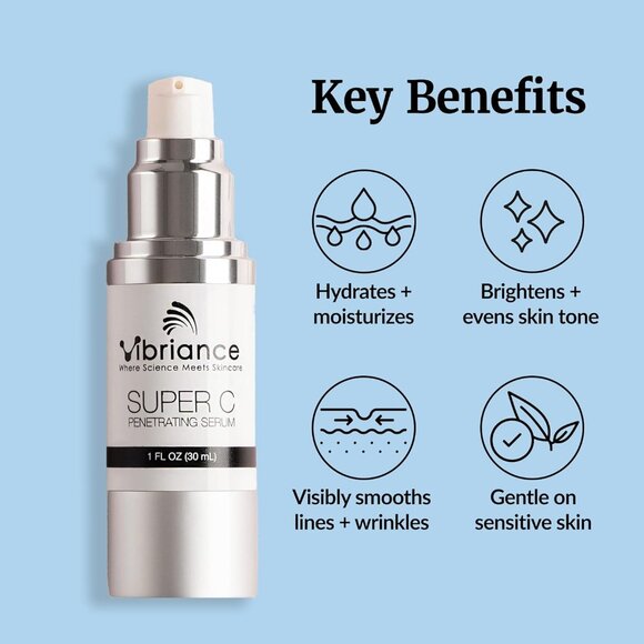 Super C Serum for Mature Skin - All-in-One Vitamin Formula Hydrates, Firms, Lift - Picture 4 of 8